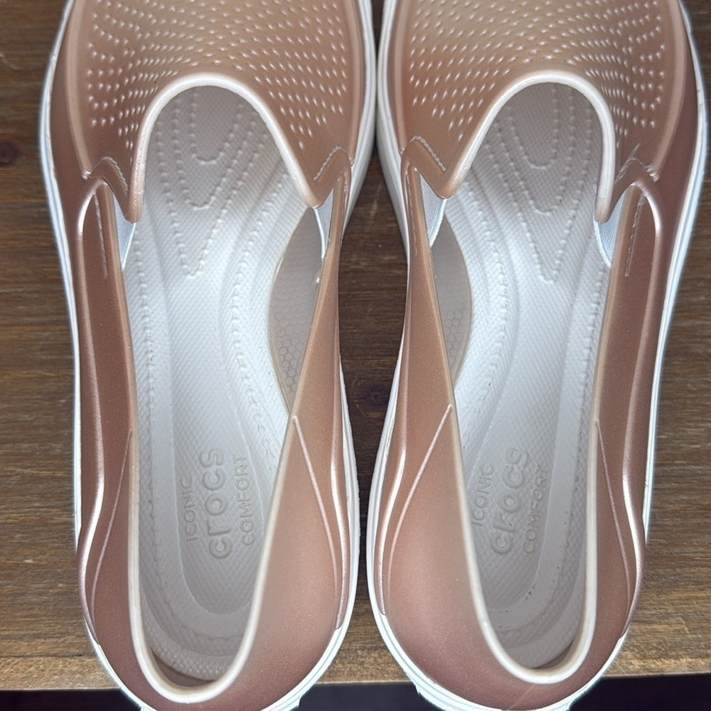 Crocs Citilane Roka Metallic Women’s 11 Perforated Water Shoes Slip On Clogs - Picture 4 of 10